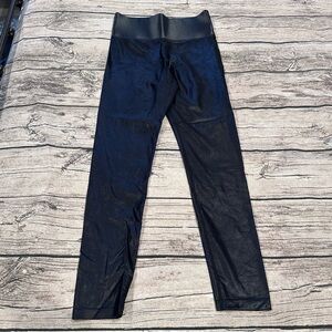 Carbon38 Black Metallic Shine High Rise Leggings Size Small